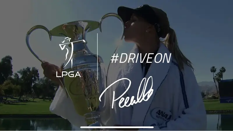 Still from the LPGA film Pernilla Lindberg’s Life-Changing Week #DriveOn
